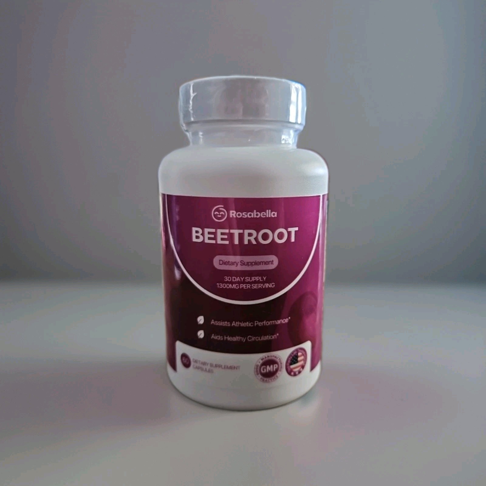 Rosabella Organic Beetroot 60 Cap Supplement Natural Energy 1/28 Beet Root