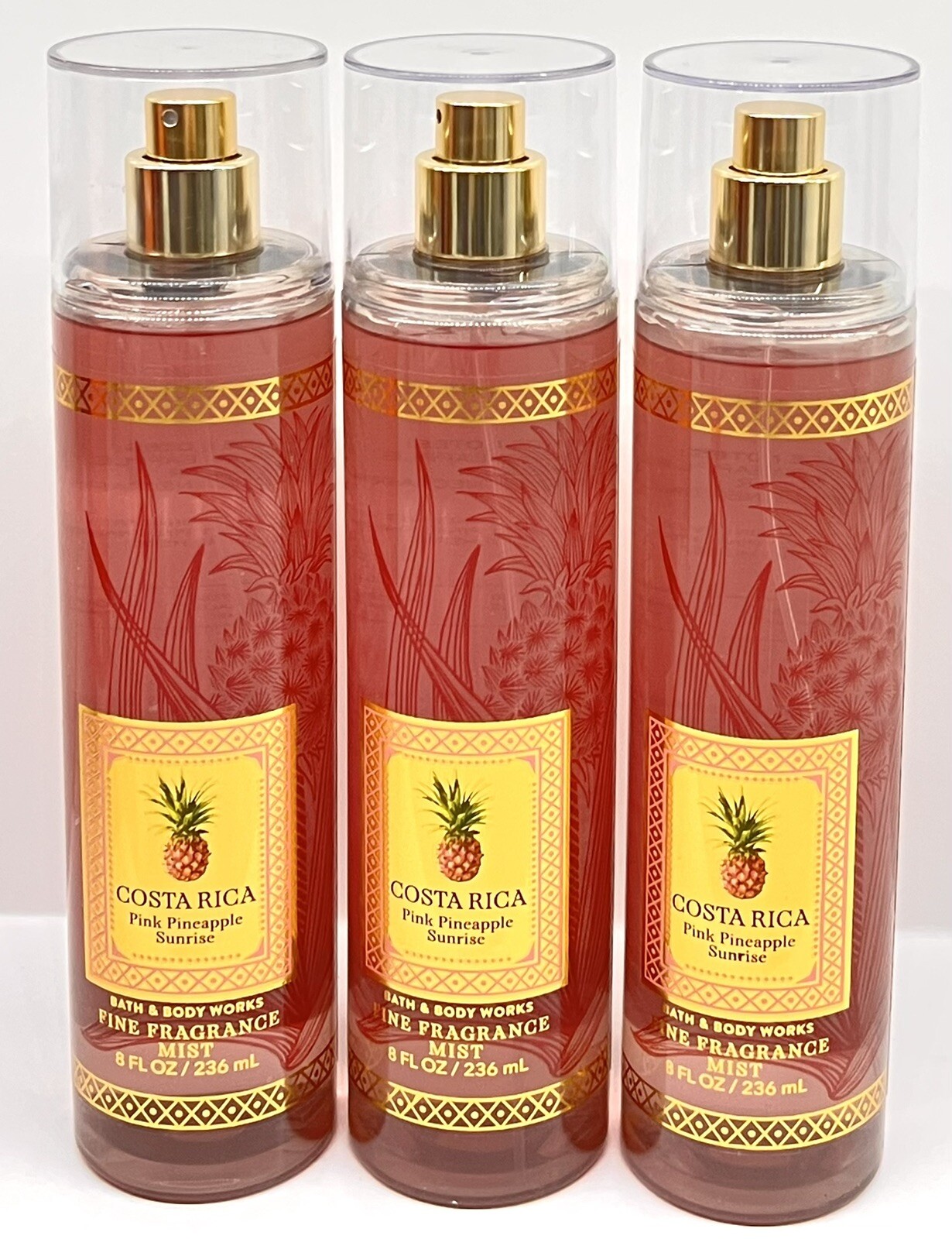 ✨3 BATH & BODY WORKS Costa Rica Pink Pineapple Sunrise Body Fragrance ✨