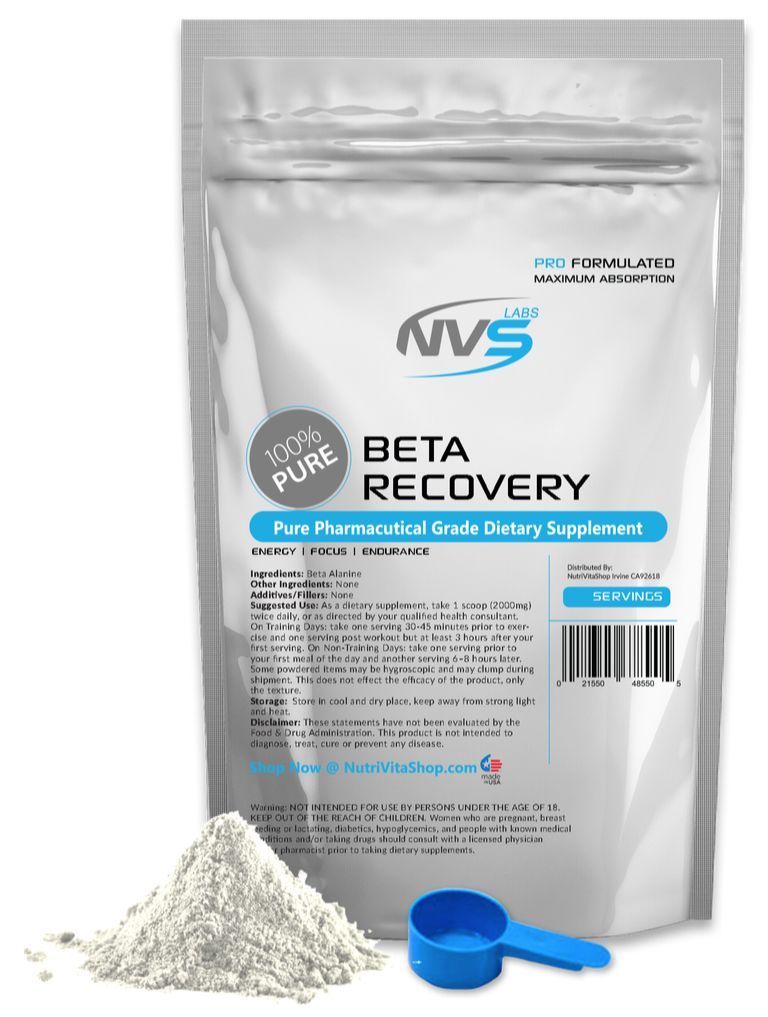 1.1lb (500g) 100% BETA ALANINE POWDER KOSHER -RECOVER- HPLC PHARMACEUTICAL USP