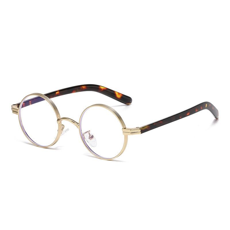 Round Metal Blue Light Blocking Glasses Fashion Retro Computer Eyewear