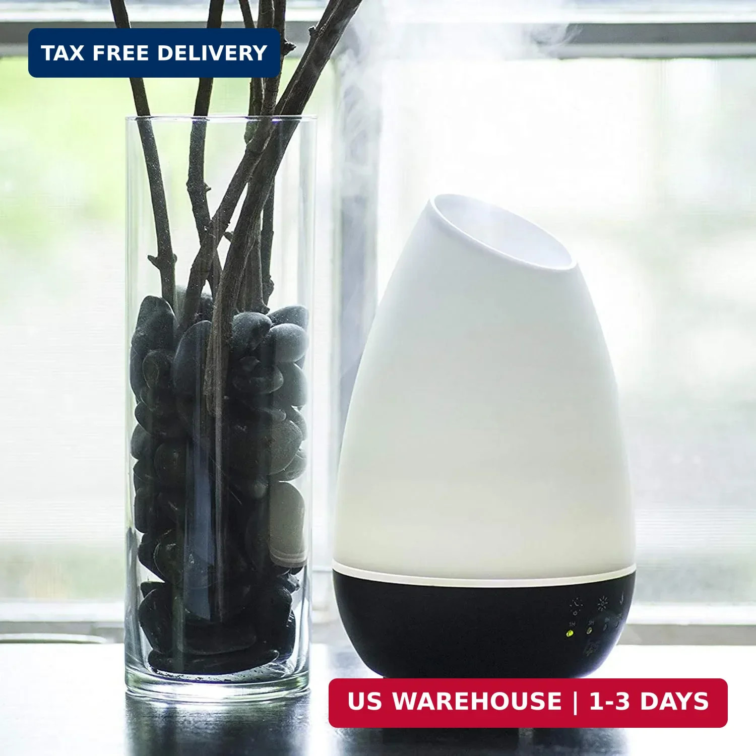 HealthSmart Essential Oil Diffuser, Cool Mist Humidifier and Aromatherapy Diffus