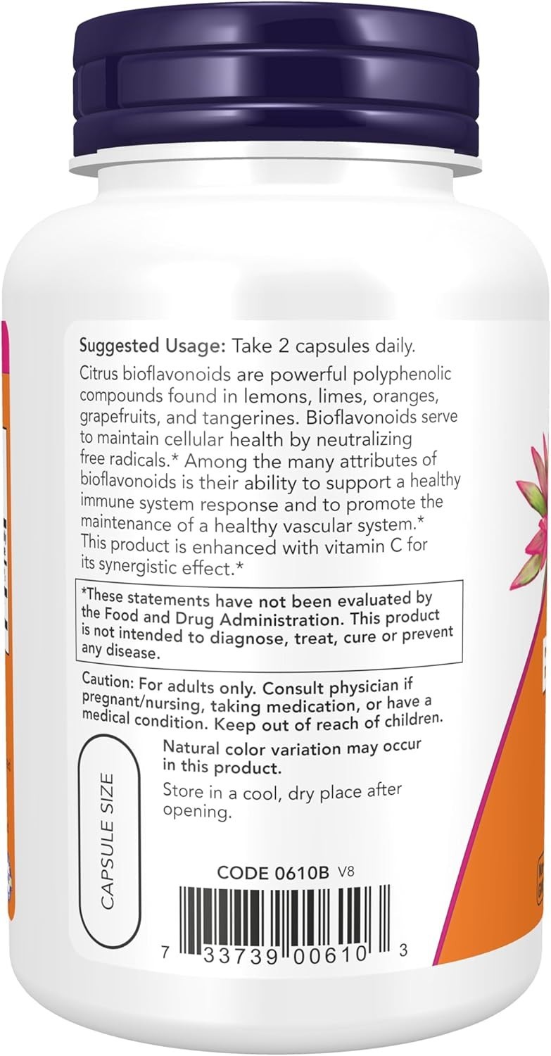 NOW FOODS Citrus Bioflavonoids 700mg 100 Capsules