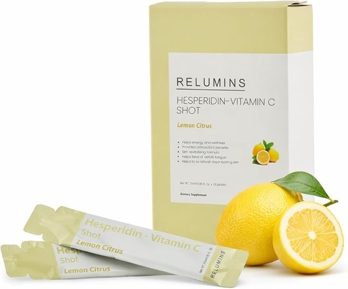 Relumins Vitamin C Shots, Hesperidin Lemon Citrus Vitamin C Packets (25ml each)