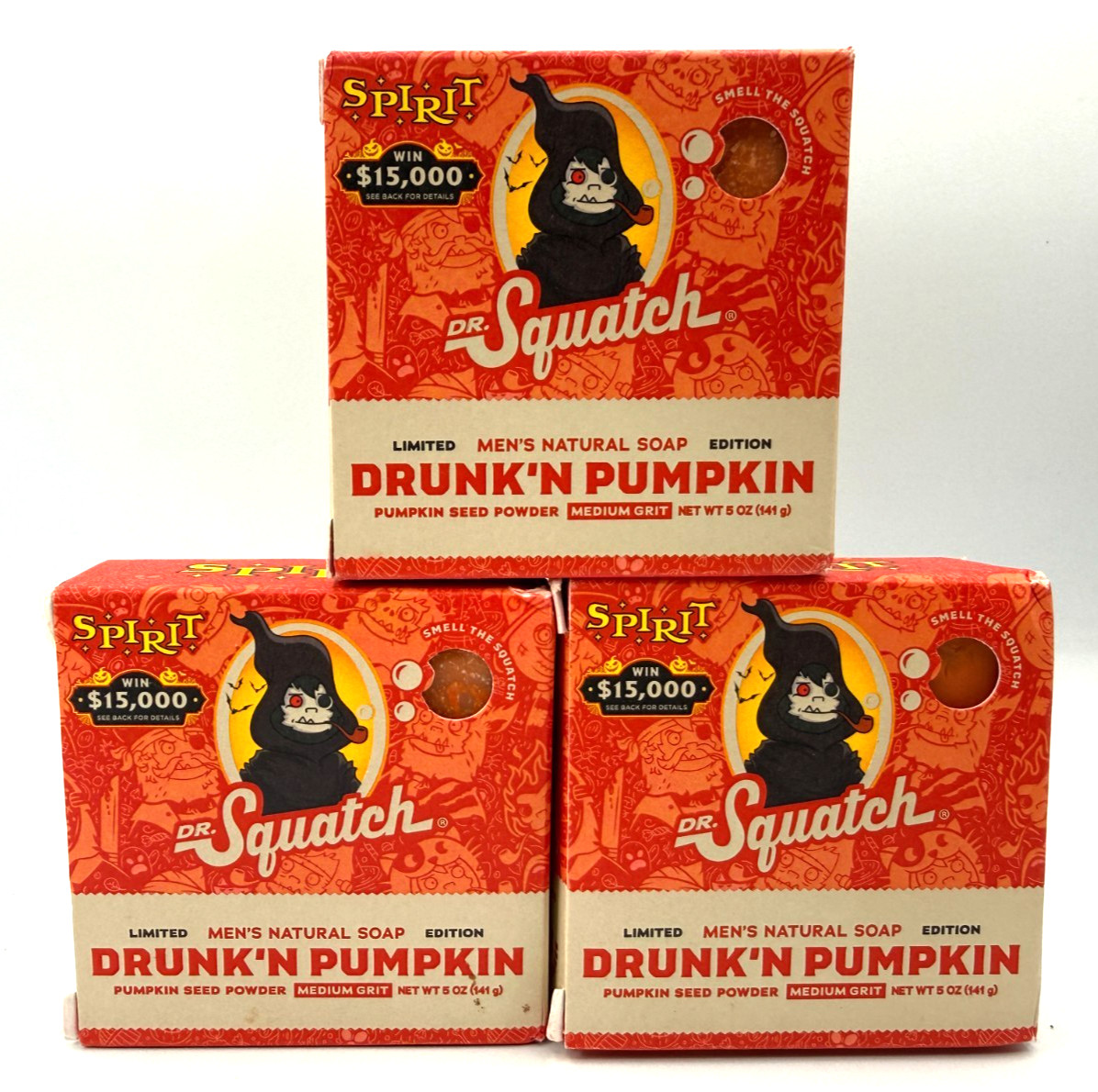 3 PACK Dr. Squatch Spirit Halloween Drunk’n Pumpkin Limited Edition 2025