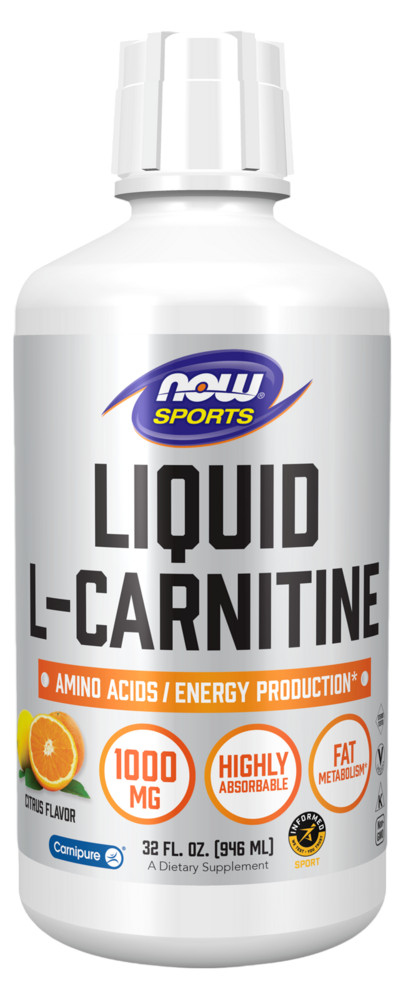 NOW FOODS SPORTS*** L-Carnitine Liquid 1000 mg Citrus