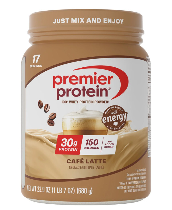 Premier Protein 100% Whey Protein Powder, Café Latte, 1.5 lb
