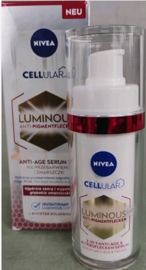 Nivea Luminous630 2-In-1 Anti-Age Spot Serum 30ml 1oz Exp 03/2028 Damaged Box