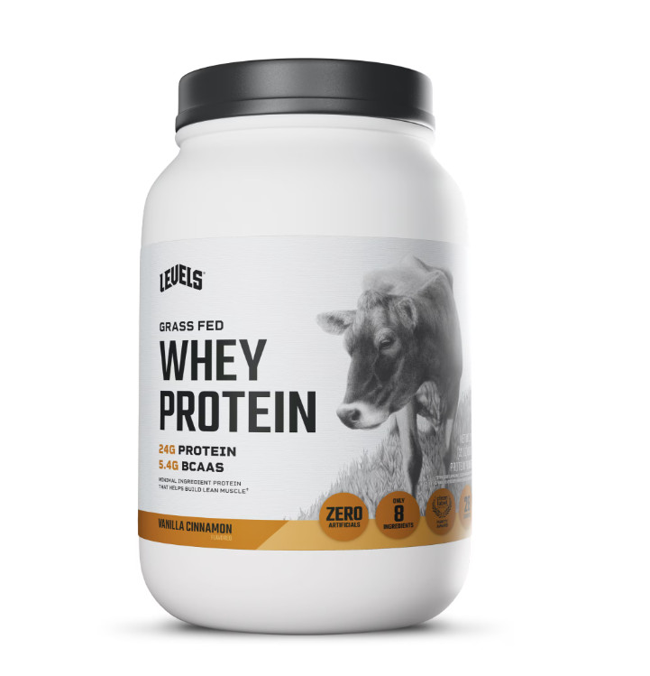 Levels Grass Fed Whey Protein Vanilla Cinnamon 2lb 24g Protein
