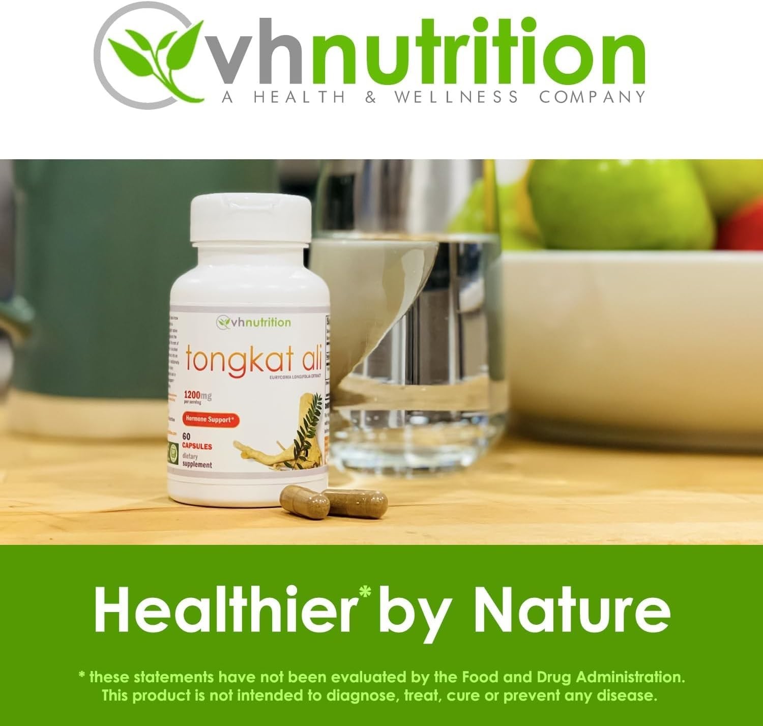 VH Nutrition Longjack Eurycoma Longifolia 1200mg 60 Capsules Factory Sealed