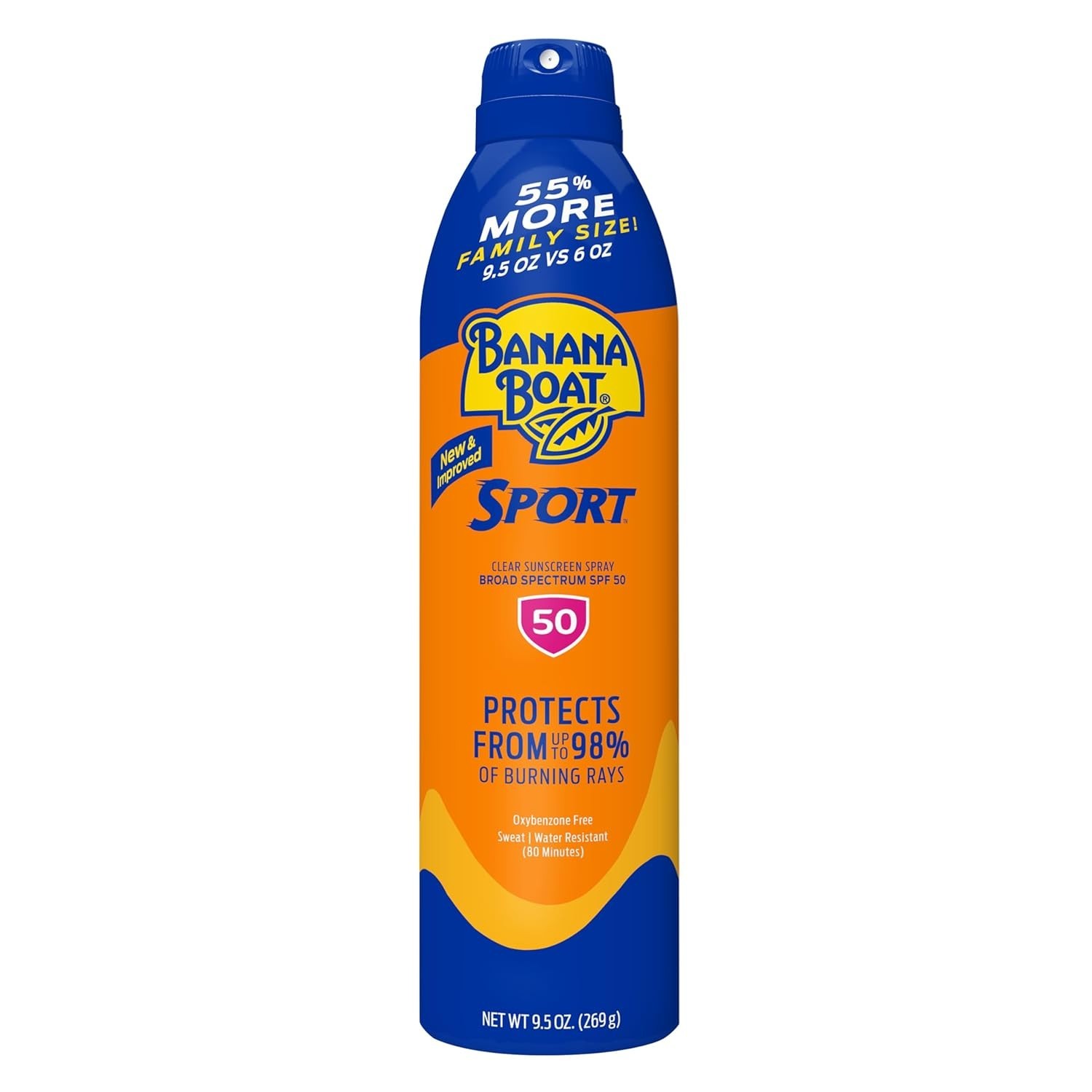 Family-Sized Sport Ultra Sunscreen Spray SPF 50, 9.5oz – Non-Greasy & Reef Safe