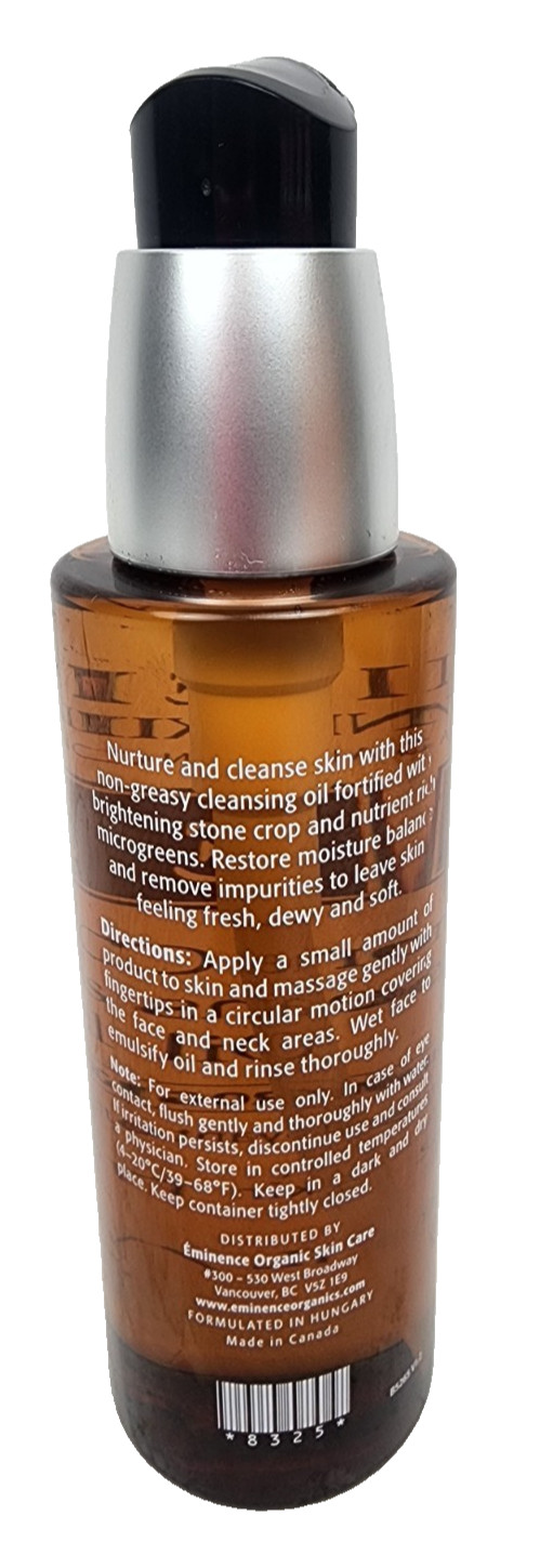 Eminence Organics Stone Crop Cleansing Oil 5.0 fl oz New, No Box All Skin Types