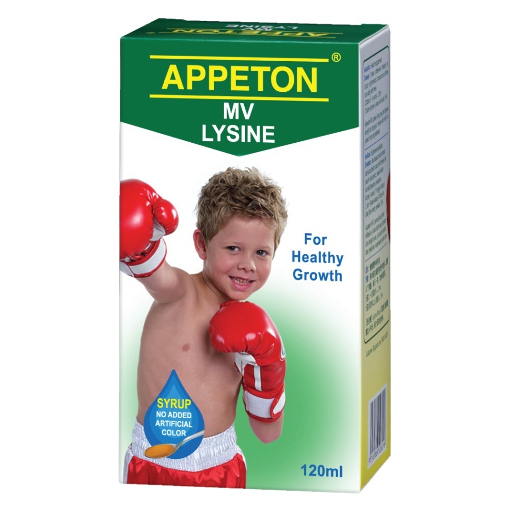 2 Box X Appeton Lysin Multivitamin Syrup 120ml For HealthyGrowth Better Appetite