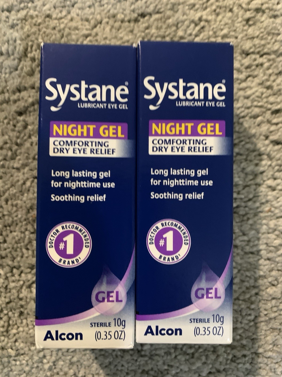 2 Systane Night Gel Comforting Dry Eye Relief Therapy Lubricant 10g New 03/2027