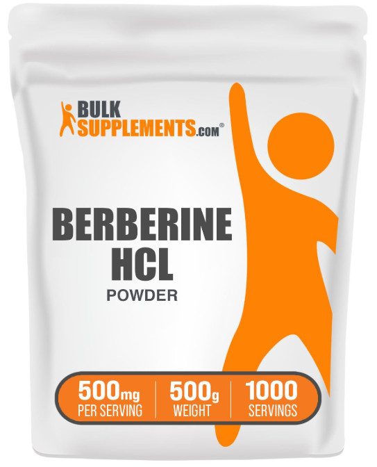 BulkSupplements Berberine HCl Powder 500mg 1.1 lb (500g) Gluten Free