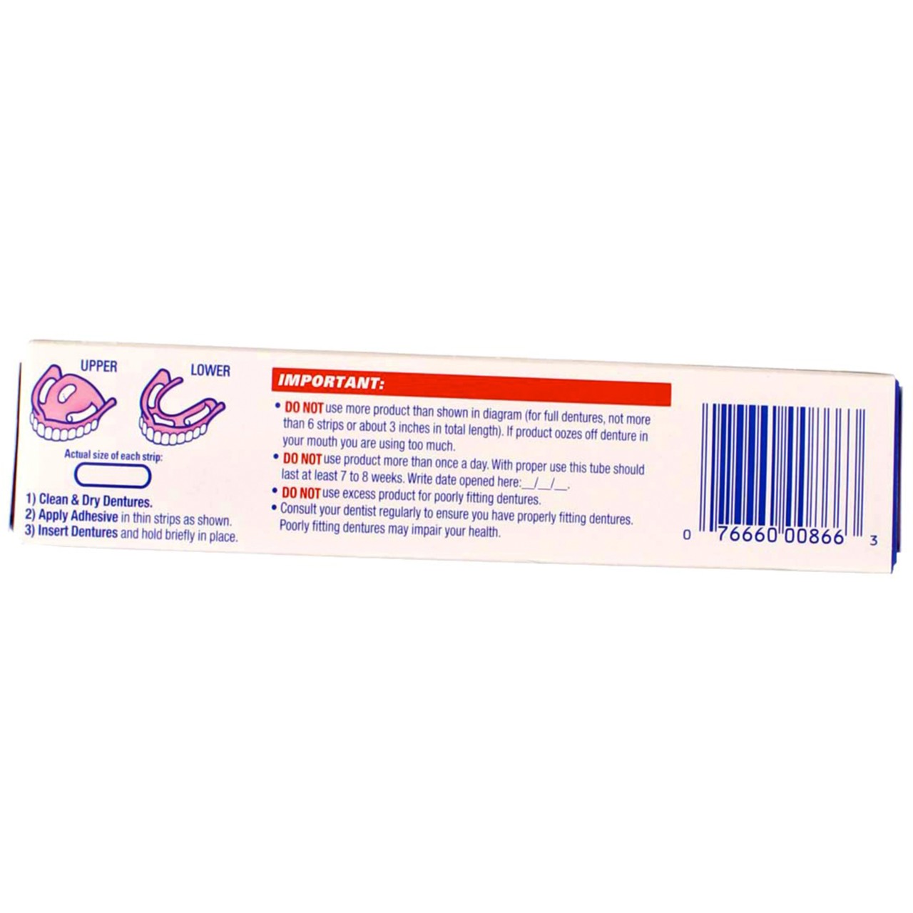 Fixodent Complete Denture Adhesive Cream, Original, 2.4 oz