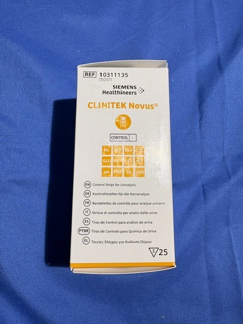 Siemens Clinitek Novus Negative Control 25 Tests (Exp: 12/31/2026) SMN# 10311135