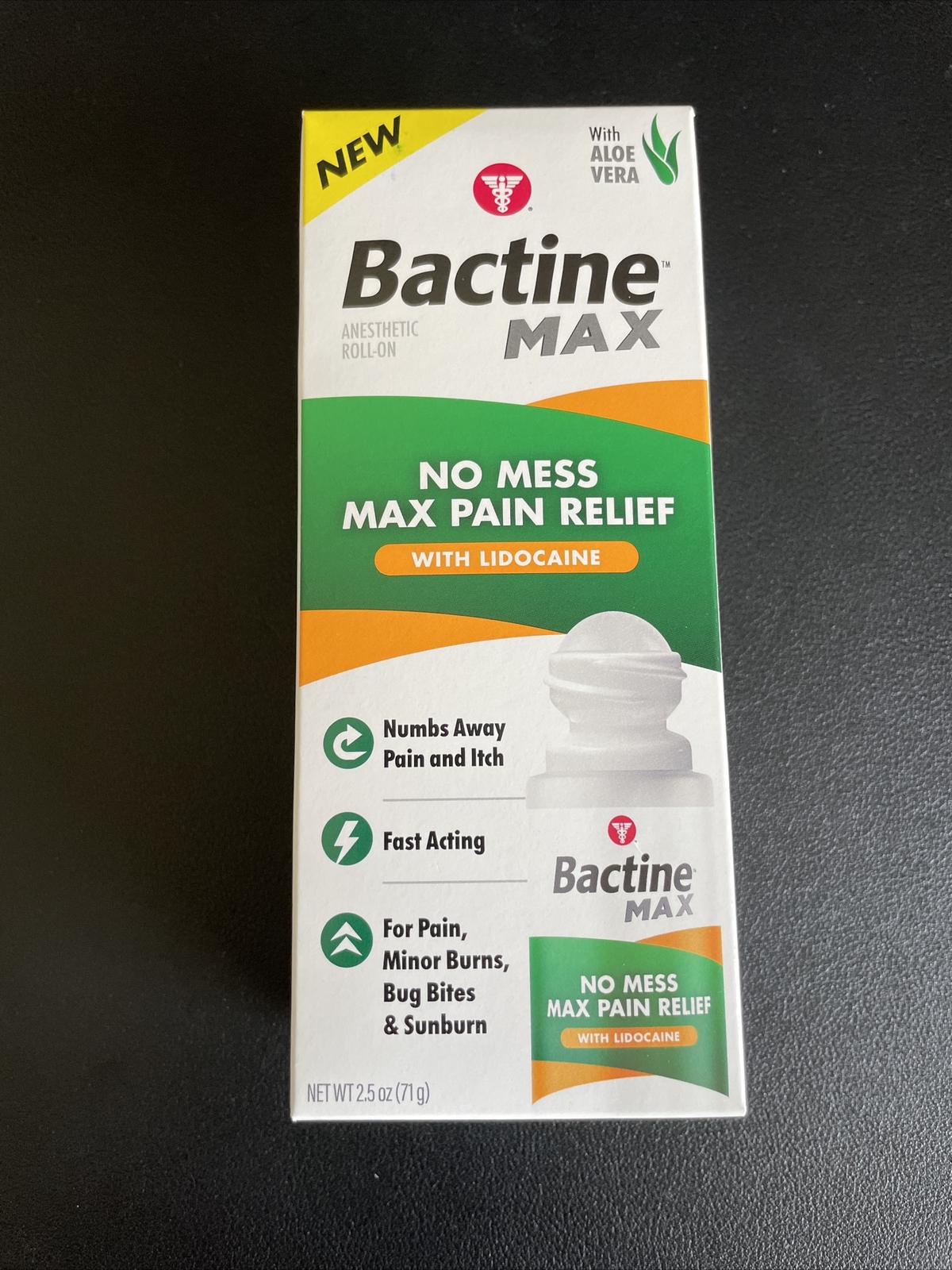 Bactine MAX No Mess Roll-On for Pain Relief Exp 02/2026