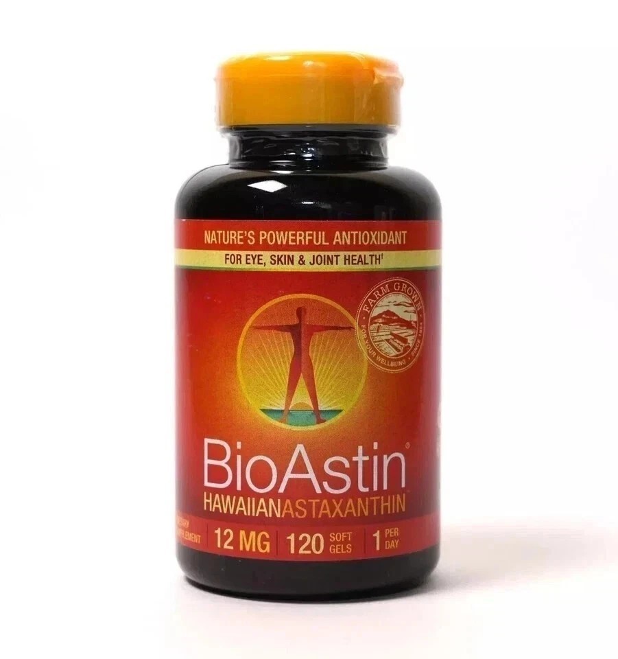 BioAstin Hawaiian Astaxanthin 12 mg Supplement 120 Soft Gels
