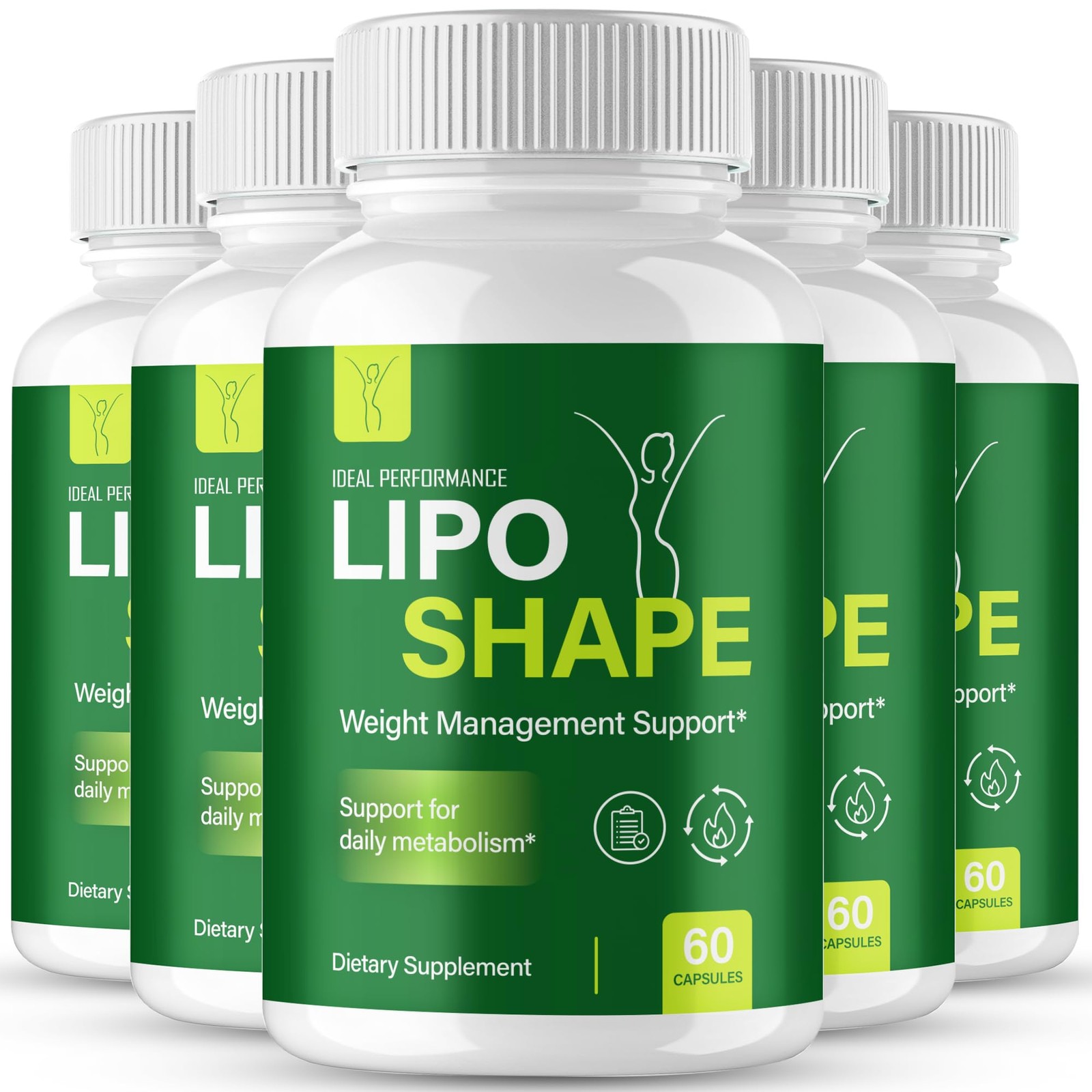 LipoShape Lipo Shape Wear Supplement – 300 Capsules (5 Pack)