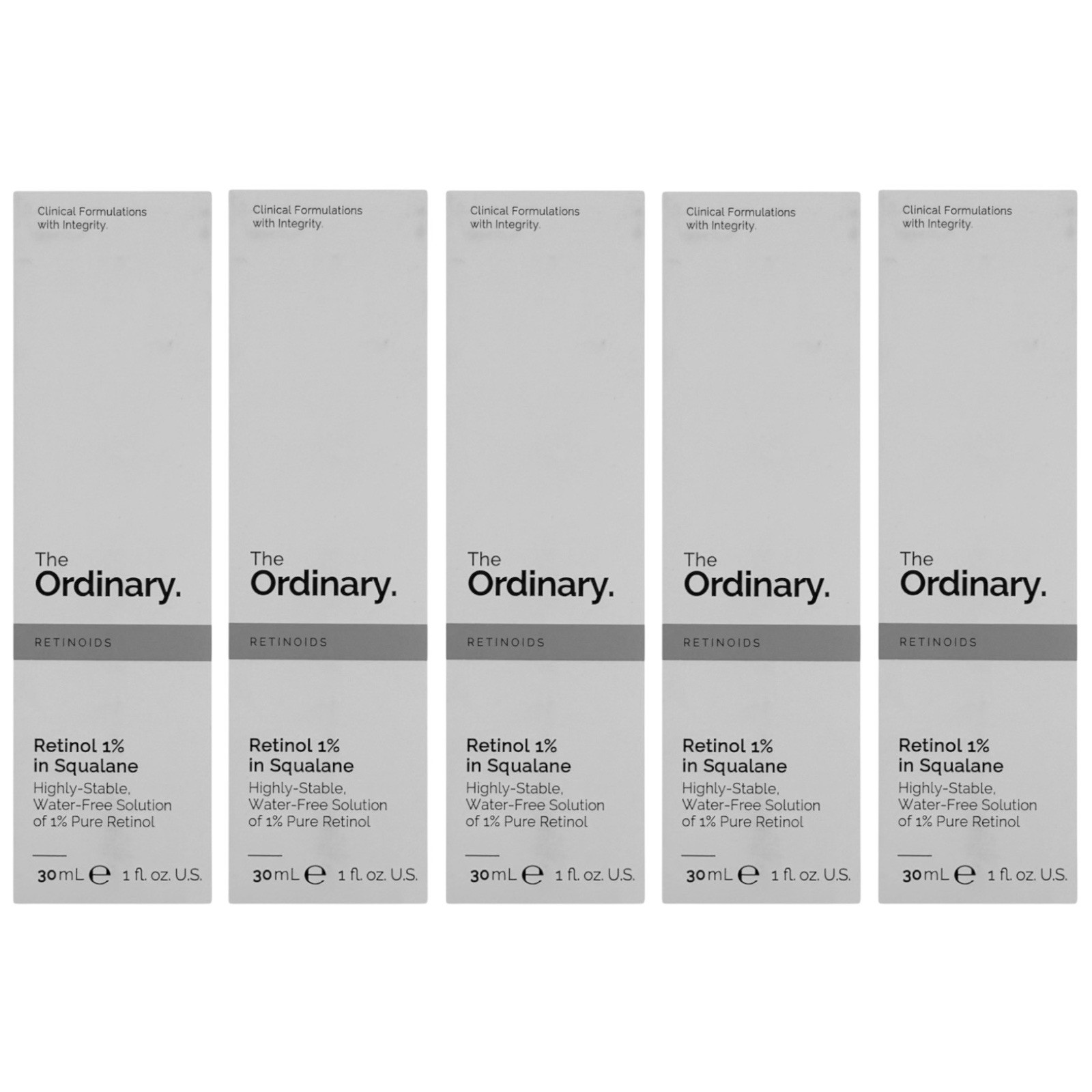 Lot of 5 The Ordinary Retinol 1% In Squalane (NEW)