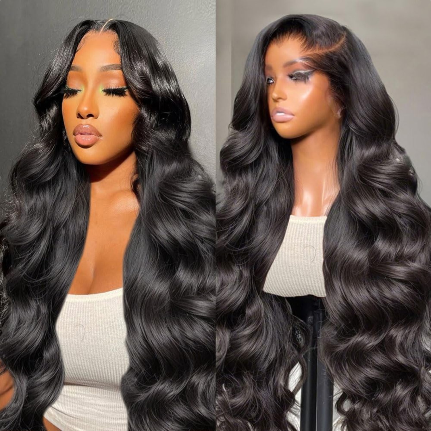 30In 13X6 Lace Front Wigs Human Hair Body Wave 200% Density HD Transparent Lace