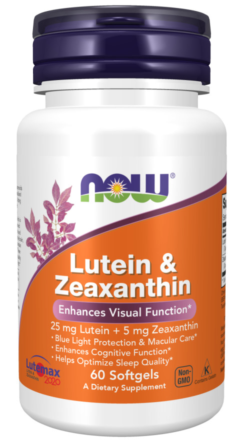 NOW FOODS Lutein & Zeaxanthin 60 Softgels Eye Health 06/24EXP