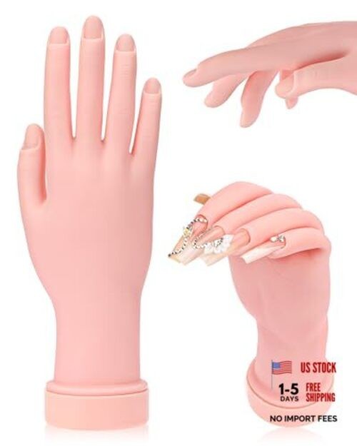 Practice Hand for Acrylic Nails Soft Touch Mannequin Hand for 8.99 x 3.07in