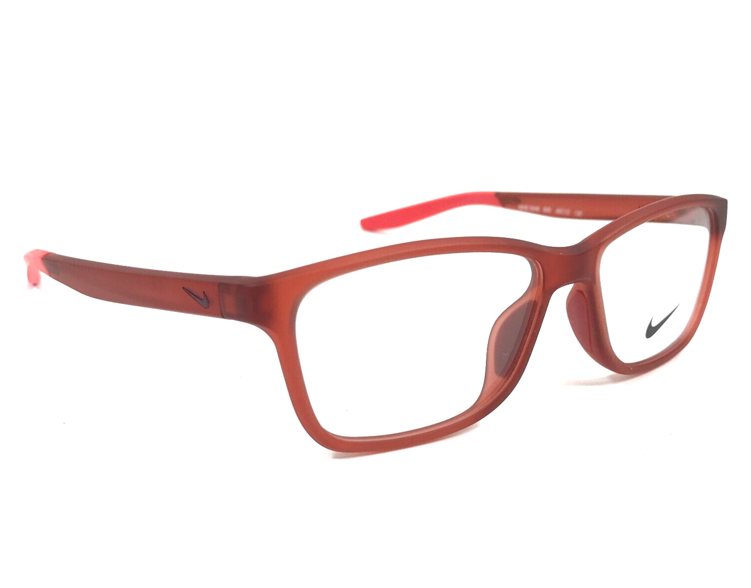 Nike Small Eyeglasses Frames 5048 600 Matte Cinnabar Square Full Rim 49-13-130