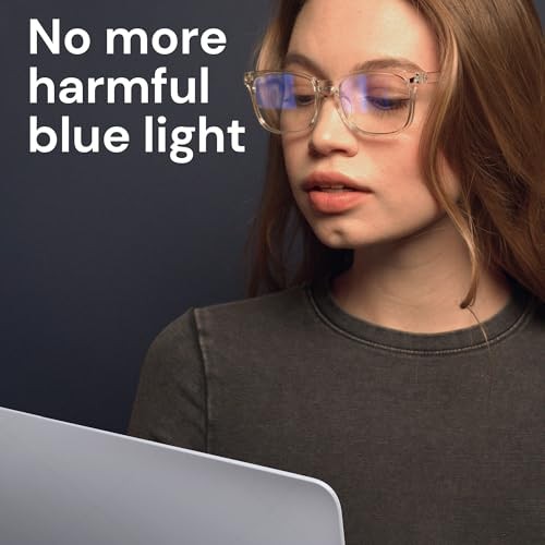 Eyewear Frames for Men – Blue Light Blocking *C Black & Transparent Grey