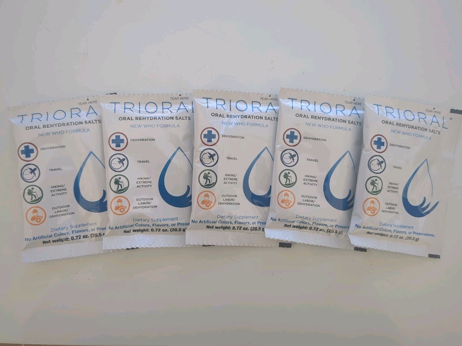 5 Packets – TRIORAL Oral Rehydration Salts – 20.5 Grams