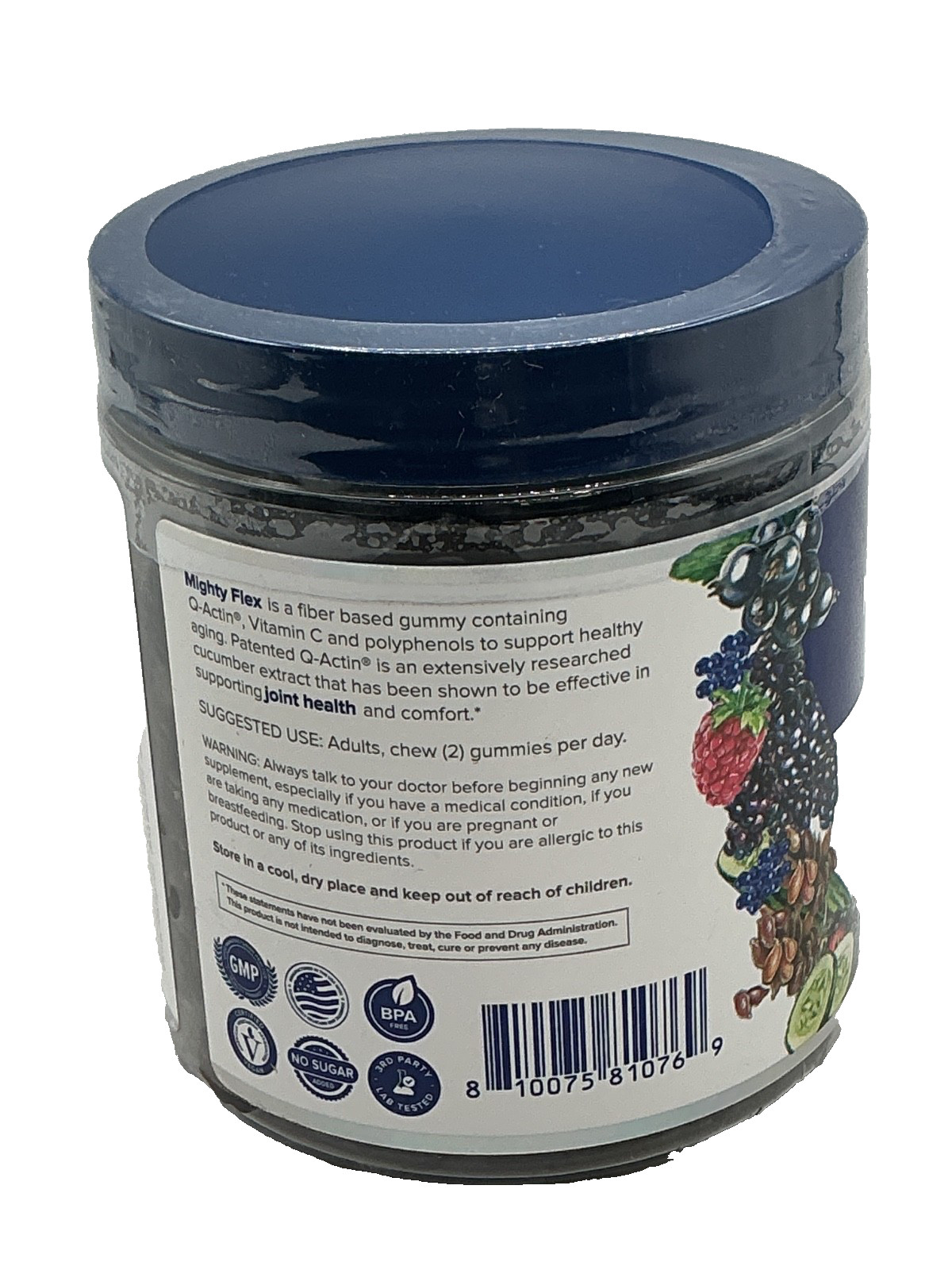 Gundry MD Mighty Flex Blue Raspberry Gummies 120 ct Mfg 03/2026