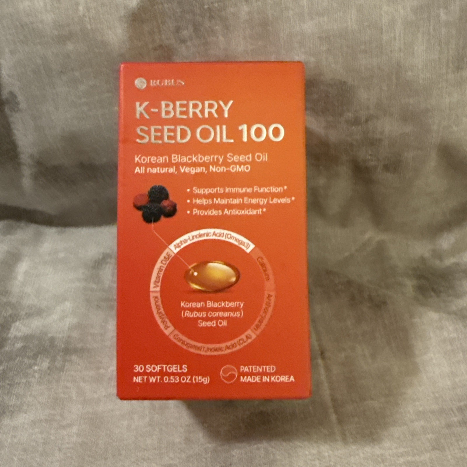 K-Berry Seed Oil 100 Korean Blackberry Seed Oil NEW Expires September 2026