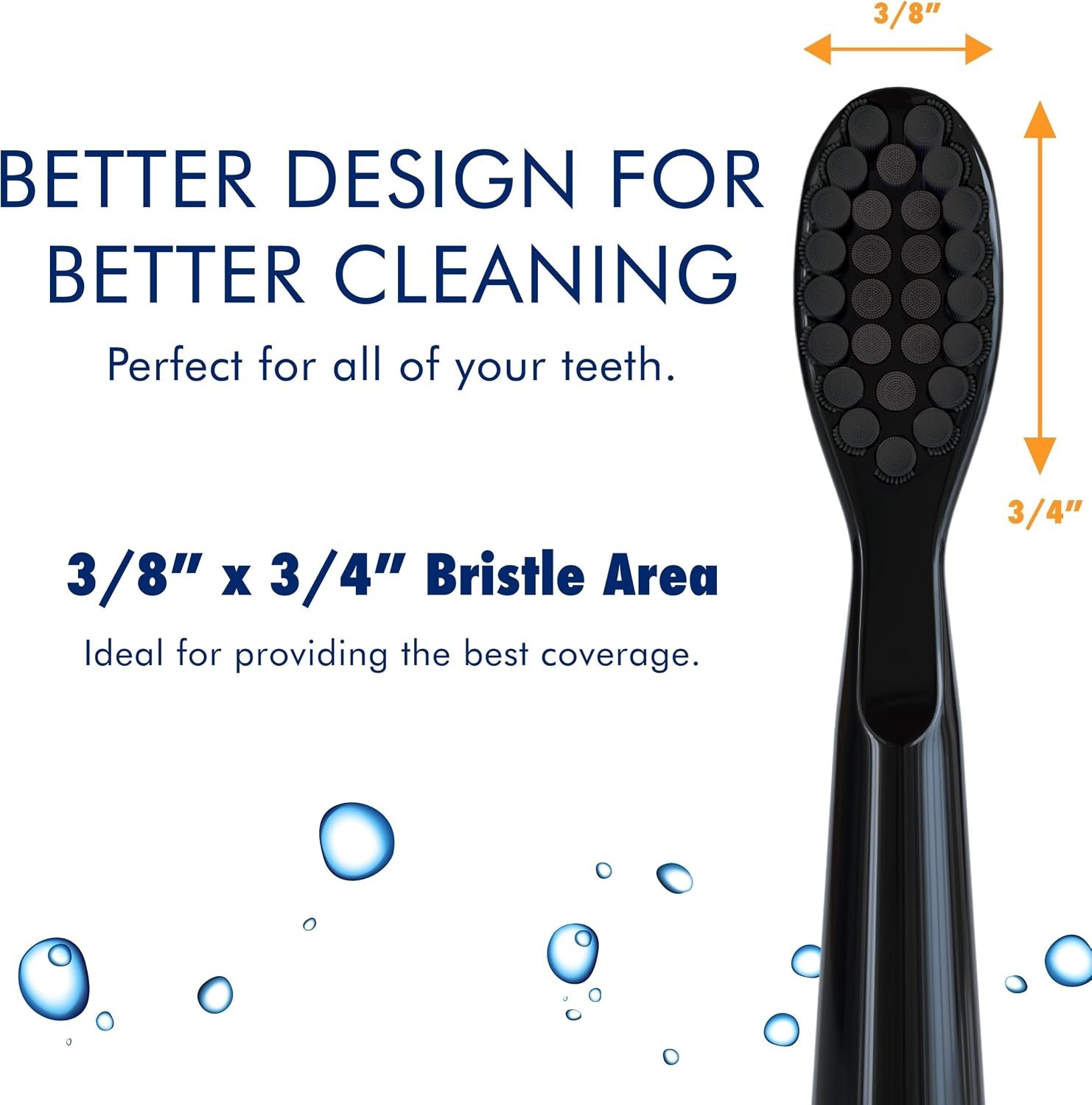 Solo Electric Toothbrush Rechargeable 10 Brush Heads Interdental Charcoal Blue
