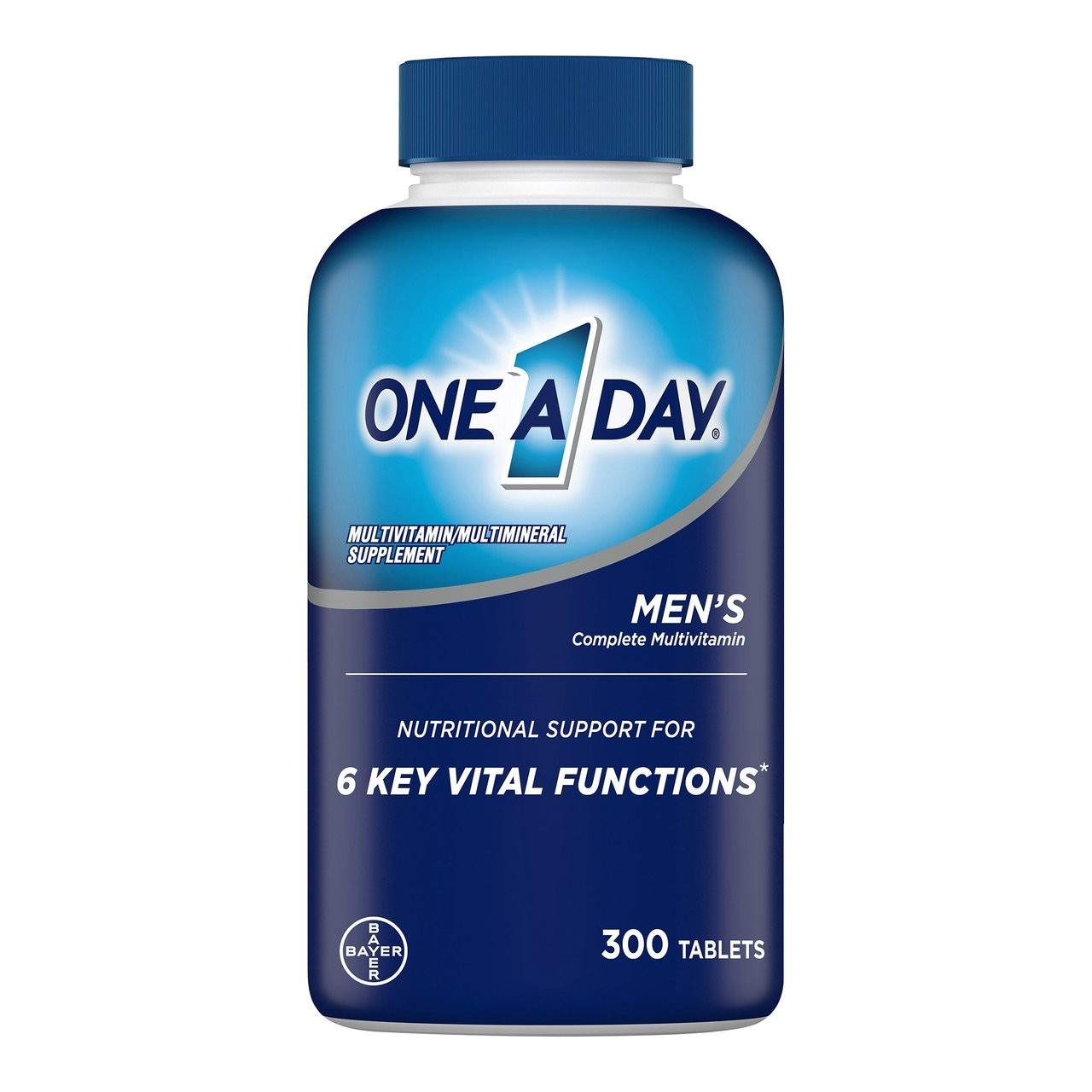 One A Day Men 50+ Multivitamin 300 Tablets Exp 08/28 Gluten Free