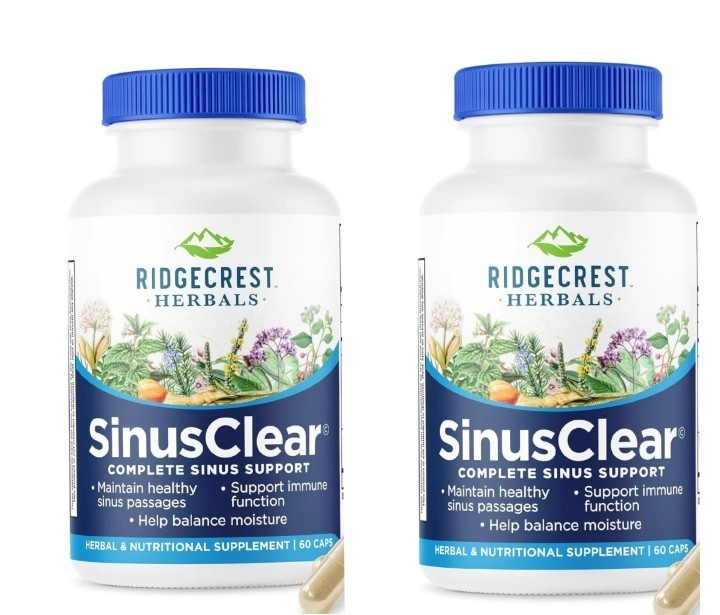 Ridgecrest Herbals Sinusclear, Complete Formula 60 Caps X 2 Bottles =120 Total