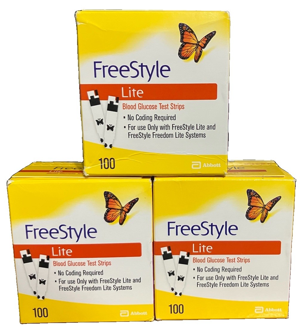 FreeStyles Lites Blood Glucose Diabetic Test Strips~300 CNT~9/26~11/26~$93.88