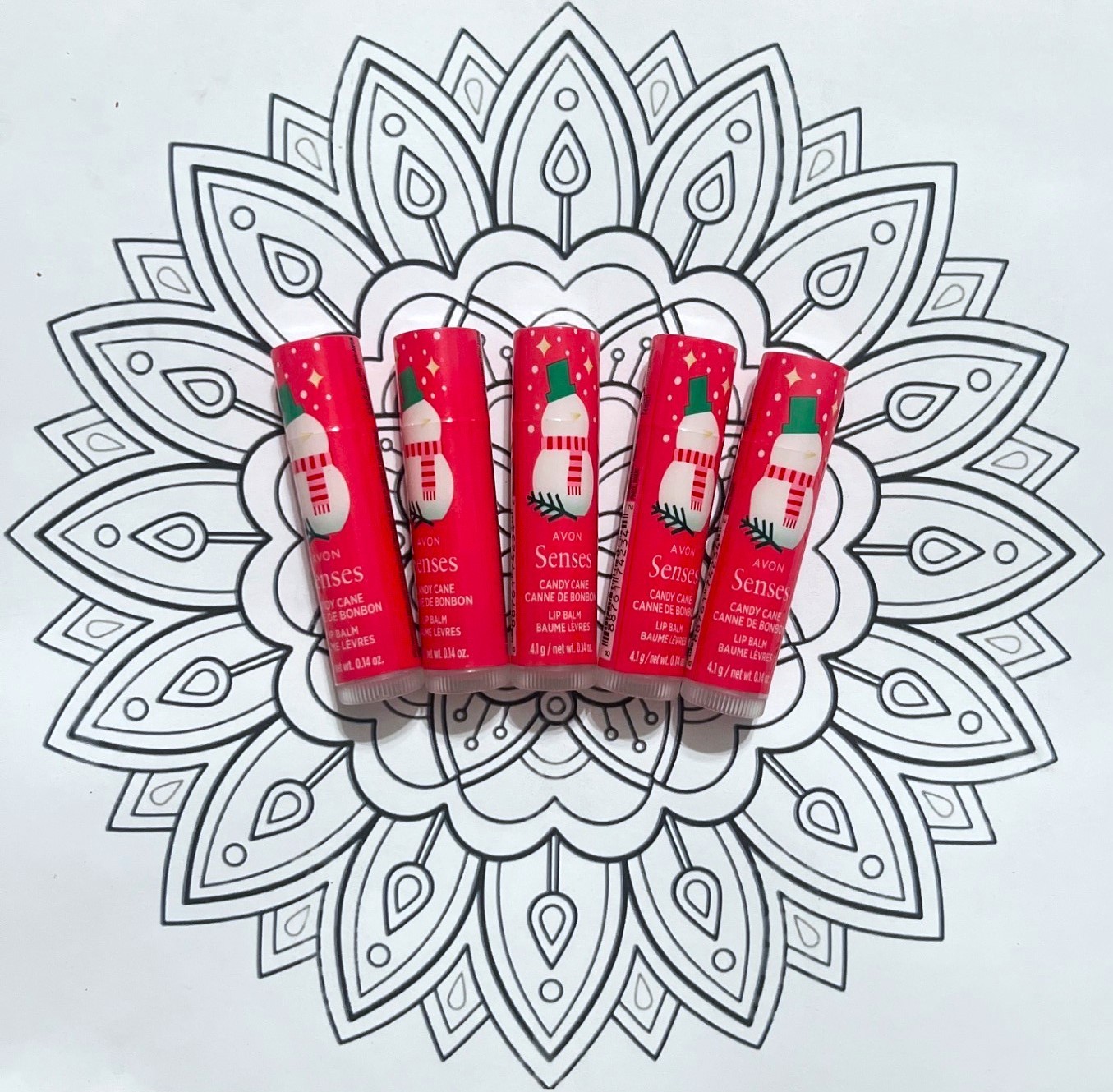 Lot of 5 – Avon Senses 2025 Christmas Holiday Lip Balm CANDY CANE New Sealed