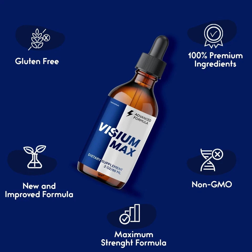 Visium Max Liquid Drops, Extra Strength VisiumMax, All Natural Formula (3 pack)