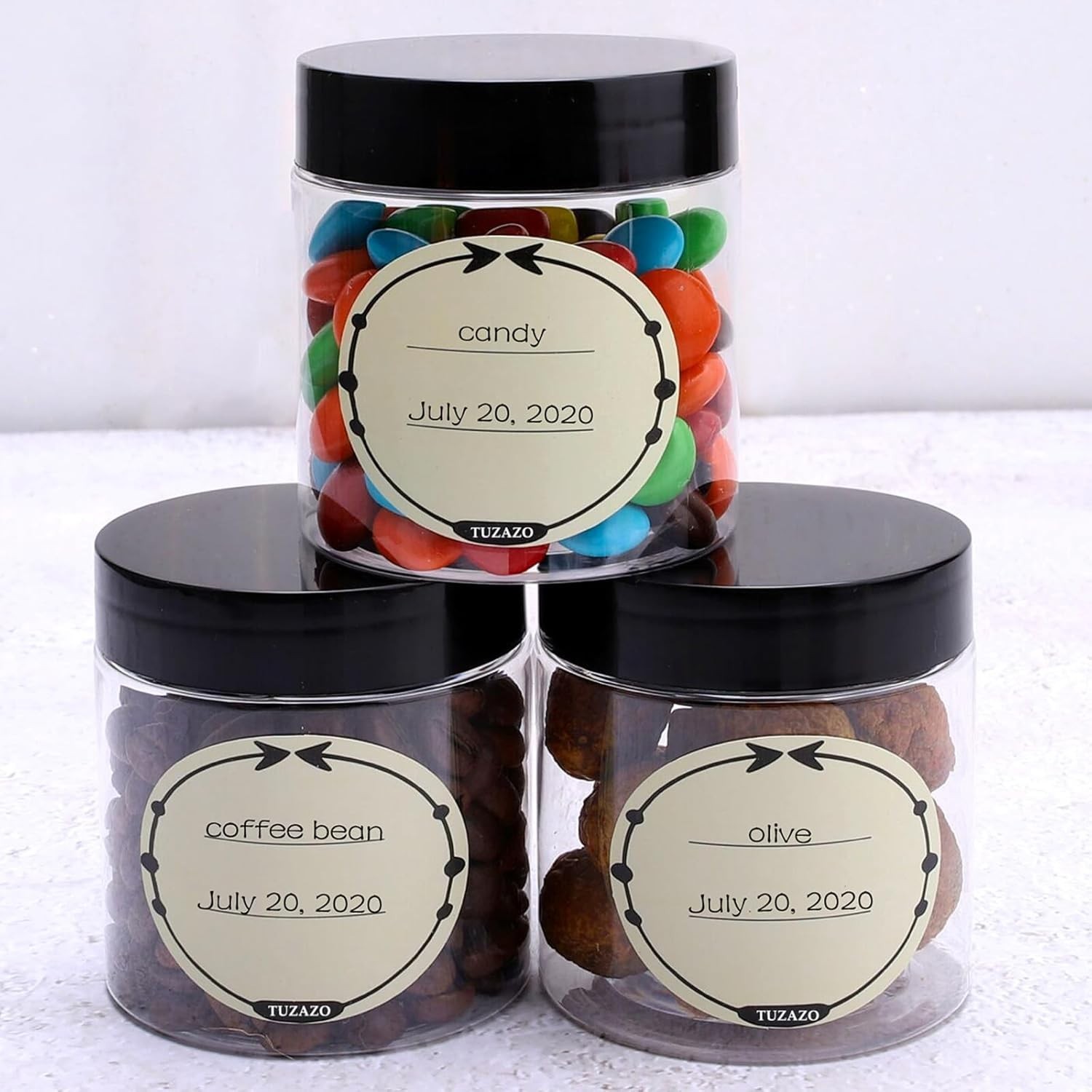 4 Oz Plastic Container Jars W/ Lids BPA Free Empty Round Clear Cosmetic