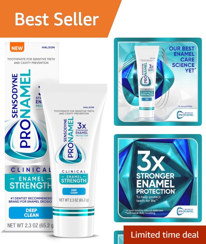 Deep Clean Clinical Enamel Strength Toothpaste 2.3 oz – 24/7 Enamel Protection