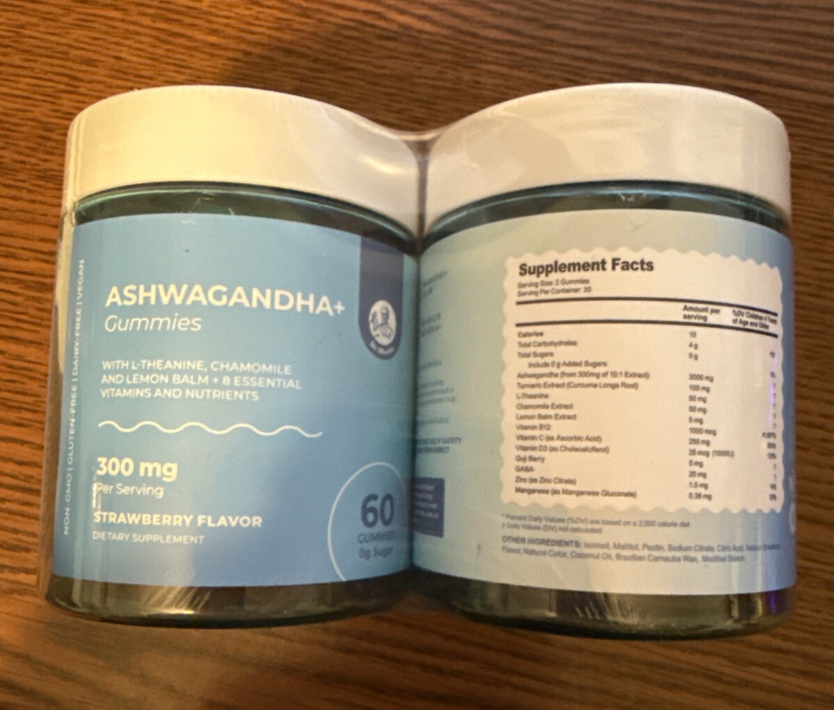 Ashwagandha Strawberry Gummies 2 Pk 60 in ea pk -2 per serv EXP 12/26 or later