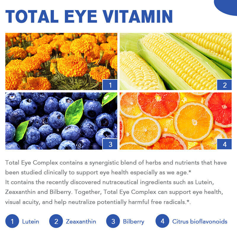Lutein and Zeaxanthin, Eye Health Supplement 120 Capsules Promote Healthy Eye