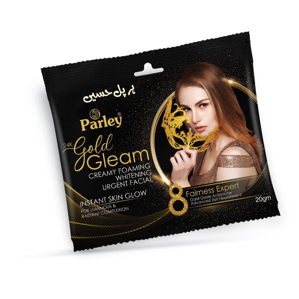 instant skin glowing 24K Gold Gleam Creamy Urgent Facial Sachet 100% results