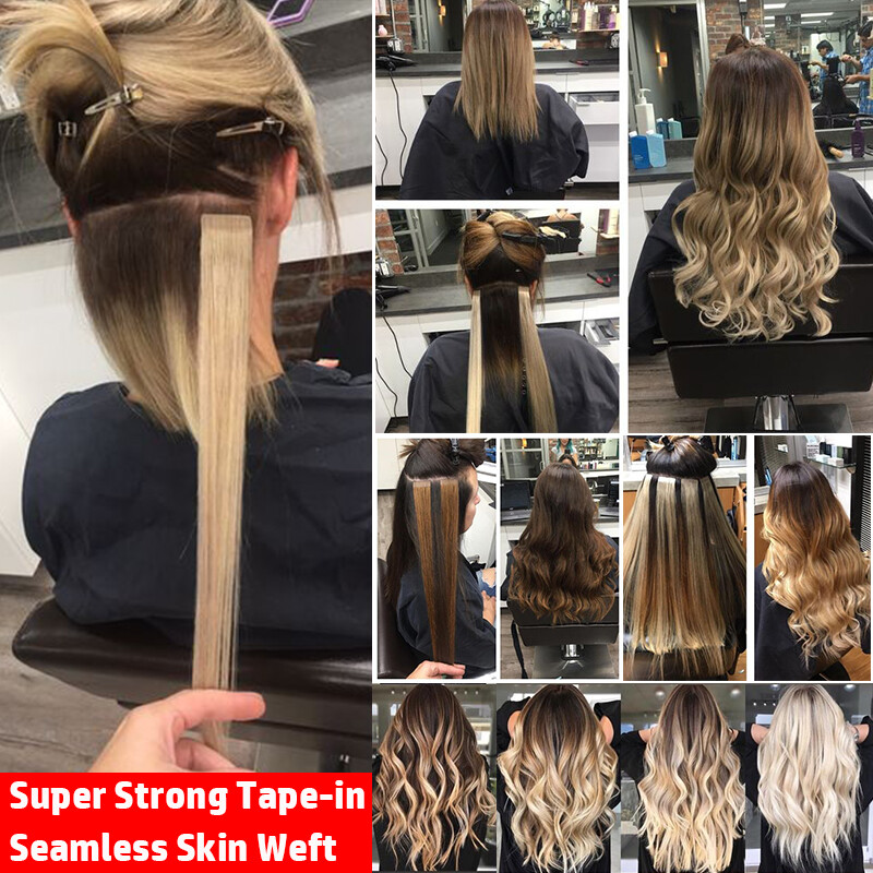 Clearance Tape In 8A 100% Real Remy Human Hair Extensions Skin Weft 200g/80pcs T