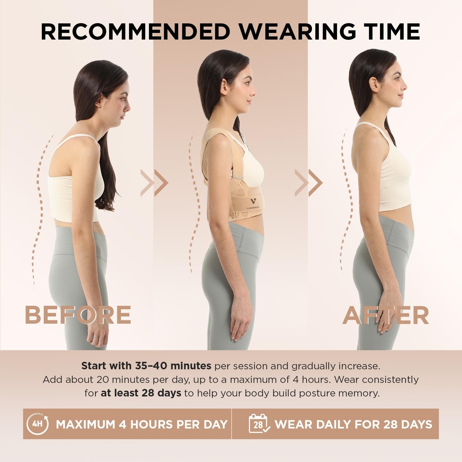 Adjustable Posture Corrector Bra for Women – Invisible Back Support, Pain Relief