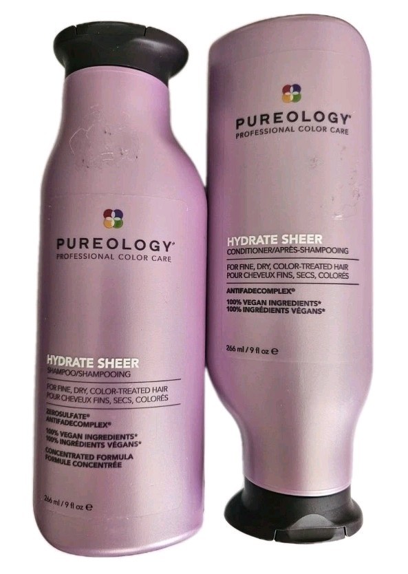 Pureology Hydrate Sheer Shampoo & Conditioner Duo Set 9oz Each *FREE SHIPPING*