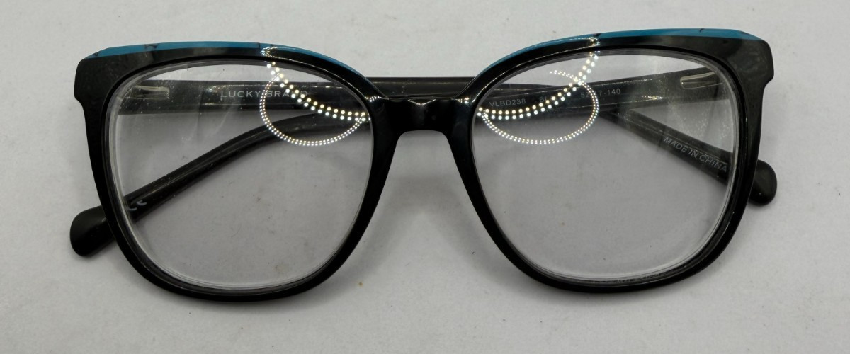 LUCKY BRAND FRAMES ONLY EYEGLASSES VLBD238 BLACK BLUE 52-17-140