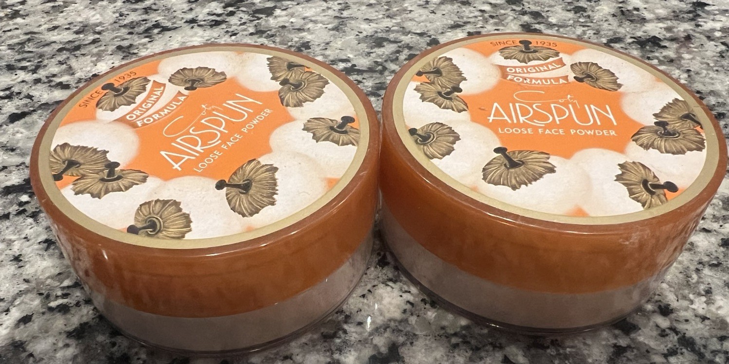 2 * Coty AIRSPUN Translucent EXTRA Coverage Loose Face Powder 070-41 New