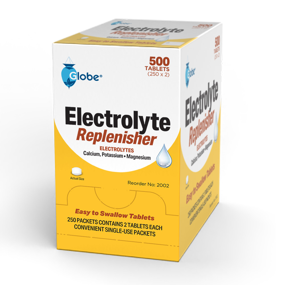 Globe Electrolyte Replenisher Tablets (2 Tablets/Packet) 500 Tablets!