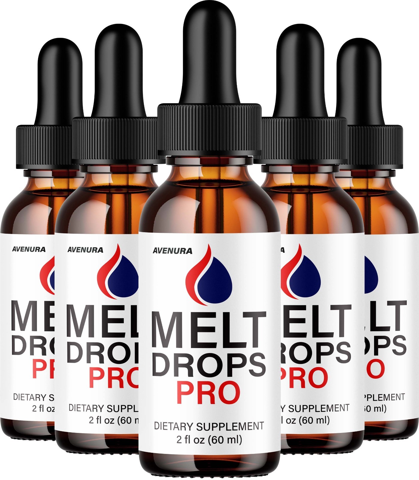 (5 Pack) Melt Drops Liquid Drops – MeltDrop Natural Blend Advanced Formula Drops